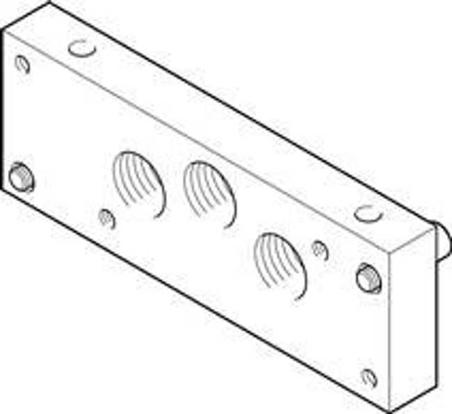 Connecting plates for valve terminals to ISO 5599-2