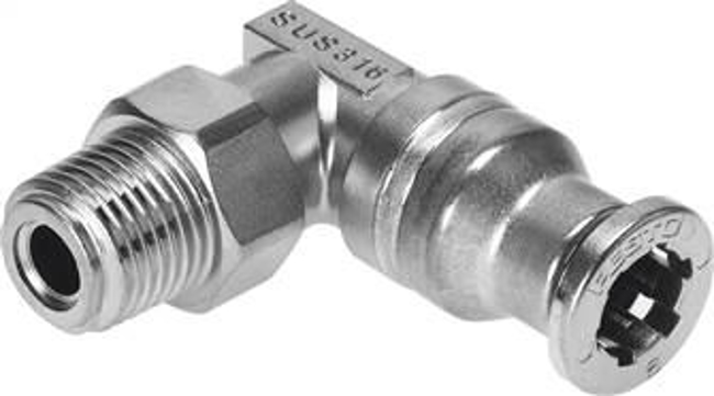 Push in fittings / push on fittings CRQS, stainless steel