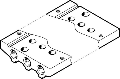 تصویر VABM-L1-10AS-M5-5 (566525) ریل منیفولد شیر بلوکی فستو   