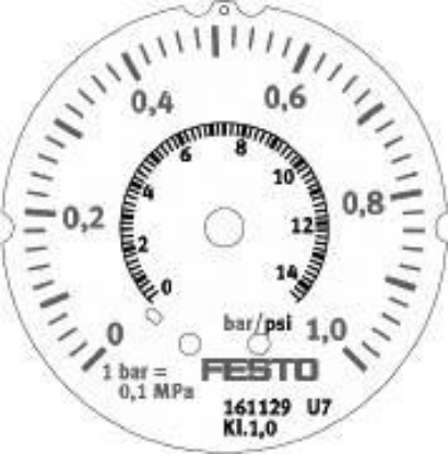 تصویر FMAP-63-1-1/4-EN (161129) گیج فشار فلنج دقیق فستو 