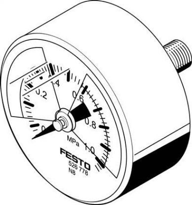 تصویر MA-40-1,0-R1/8-MPA-E-RG (526778) گیج فشار هوای فستو 