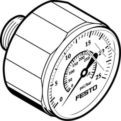 تصویر MA-27-25-R1/8 (541734) گیج فشار هوای فستو 