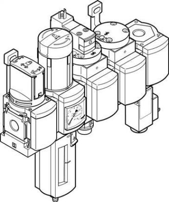 تصویر MSB6-1/2:C3J2D1A1F3-WP (542275) واحد مراقبت ترکیبی هوای فشرده فستو 