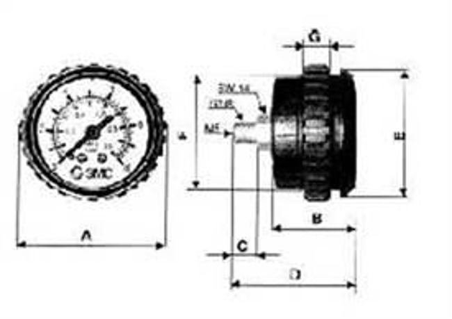 KP8, panel pressure gauge