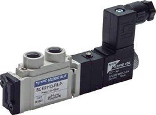 5/2-way solenoid valves G 1/8", Series SCE300 (will be discontinued)