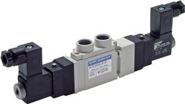 5/3-way solenoid valves G 1/4", Series SCE400 (will be discontinued)