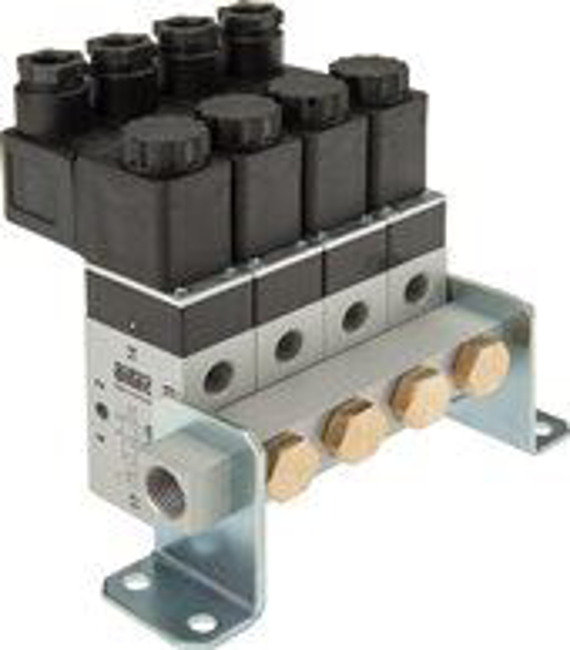 P manifolds for 3/2-, 5/2- & 5/3-way valves, for Series M, ME & P