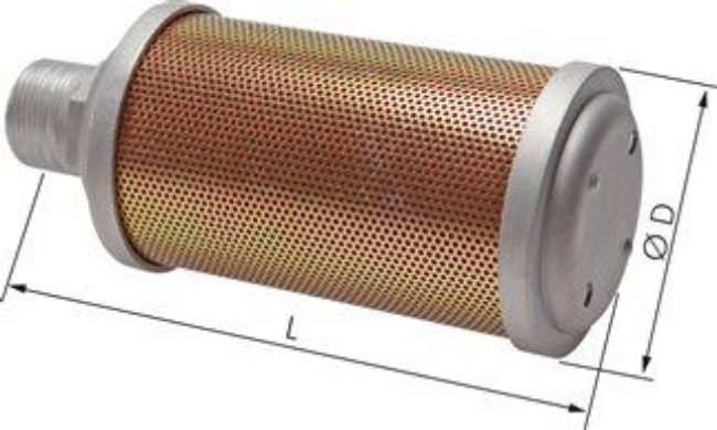 High performance silencer, lightweight design, PN 10