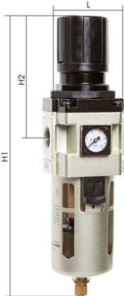 تصویر Eco-Line filter regulator, G 3/8", Semi-automatic drain