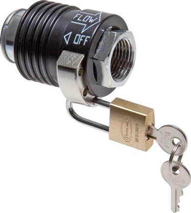 تصویر Manual slide valves G 1/4", Safety version: can be locked open and closed with up to 3 padlocks