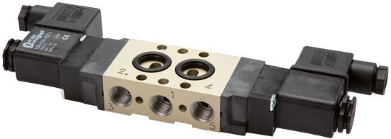 تصویر NAMUR solenoid valve, G 1/4", 5/2-way (pulse valve), 24 V=
