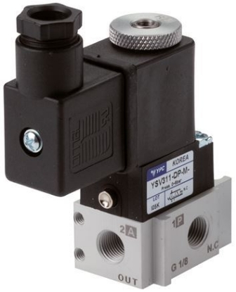 تصویر 3/2-way solenoid valve, G 1/8" (exhaust M5), closed (NC), 115 V AC