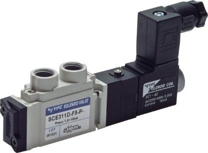 تصویر 5/2-way solenoid valve, G 1/8", spring return, 24 V=