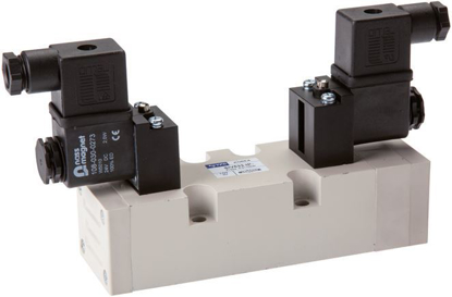 تصویر ISO valve (size 2), 5/3-way, Centre position breathing, 230 V AC