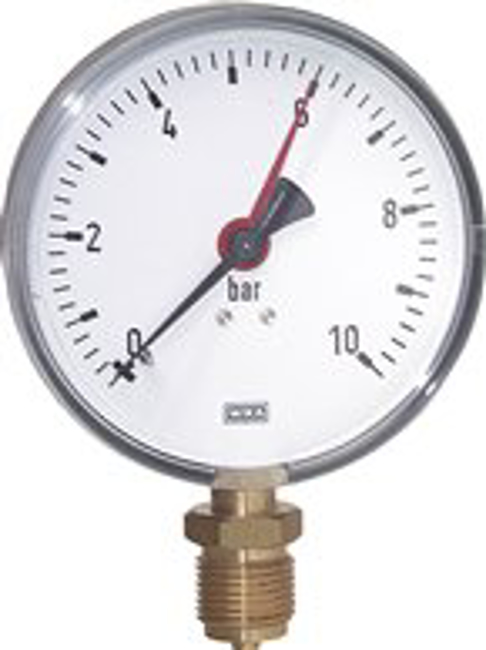Pressure gauge vertical Ø 80, 100, 160 mm, Class 2.5 / 1.6