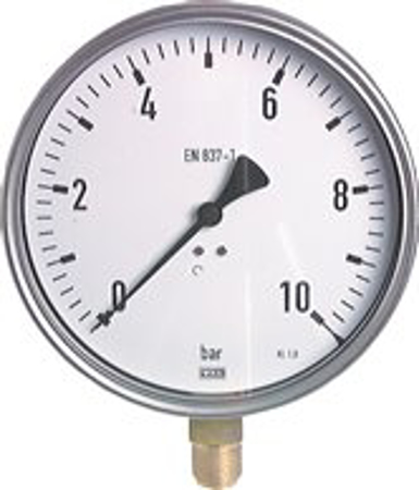 تصویر دسته بندی Vertical pressure gauge Ø 160 mm nickel chromium steel/brass, robust, Class 1,0