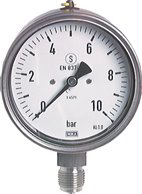 Safety pressure gauge Ø 100 mm, Class 1,0