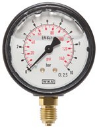 تصویر دسته بندی Glycerine pressure gauge vertical Ø 63 mm, Class 2,5