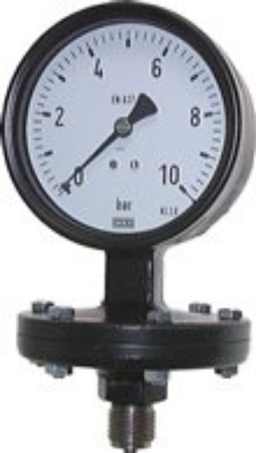 Plate spring pressure gauge Ø 100 mm - heavy duty, Class 1,6