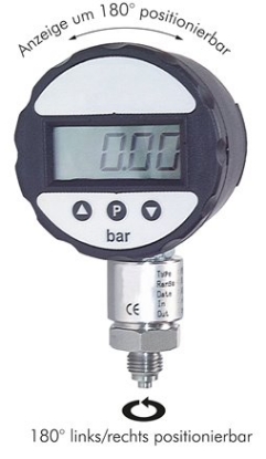 تصویر Digital pressure gauge 0 - 1 bar, Continuous operation with external 24 V DC supply and additional c