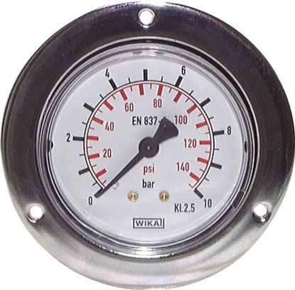 تصویر built-in pressure gauge (CrNi/Ms), front ring, 40mm, -1 to 0 bar