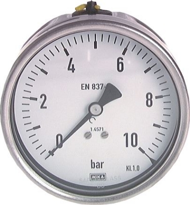 تصویر Chemical pressure gauge, horizontal, 63mm, 0 - 1 bar