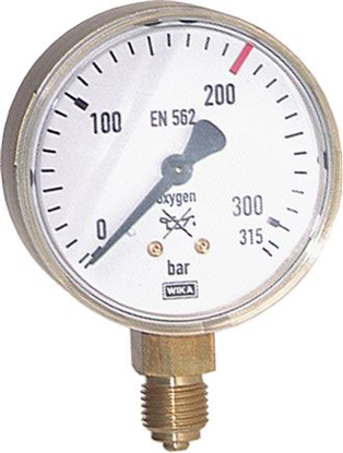 تصویر Welding technology pressure gauge 63mm, 0 - 315 bar, oxygen