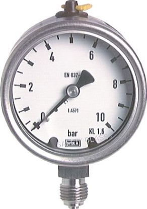 تصویر Chemical pressure gauge, vertical, 63mm, 0 - 10 bar