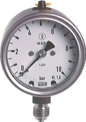 تصویر Safety pressure gauge vert-ical, 63mm, 0 - 1,6 bar