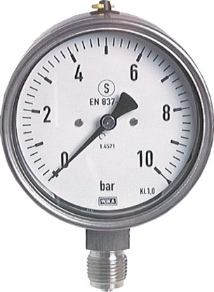 تصویر Safety pressure gauge vert-ical, 100mm, -1 to 1,5 bar