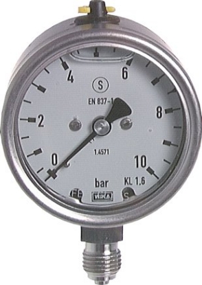 تصویر Gly.safety pressure gauge, vertical, 63mm, -1 to 0 bar