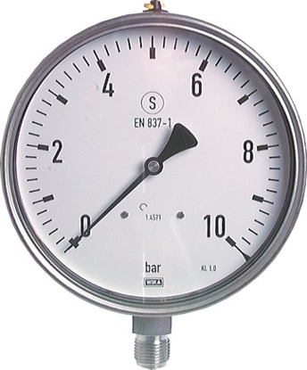 تصویر Safety pressure gauge vert-ical, 160mm, 0 - 1 bar