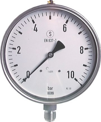 تصویر Safety pressure gauge vert-ical, 160mm, 0 - 1 bar