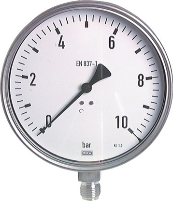 تصویر Chemical pressure gauge, vertical, 160mm, -1 to 0 bar