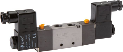 تصویر 5/2-way solenoid valve, G 1/4" (exhaust G 1/8"), pulse valve, 230 V AC